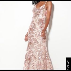 Lulus Love to You Blush Sequin Gown